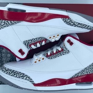 DS Brand New Air Jordan 3 Retro Cardinal Red Sz-11